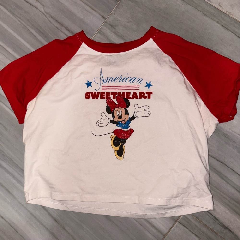 Disney Red and White Minnie Mouse T-Shirt
